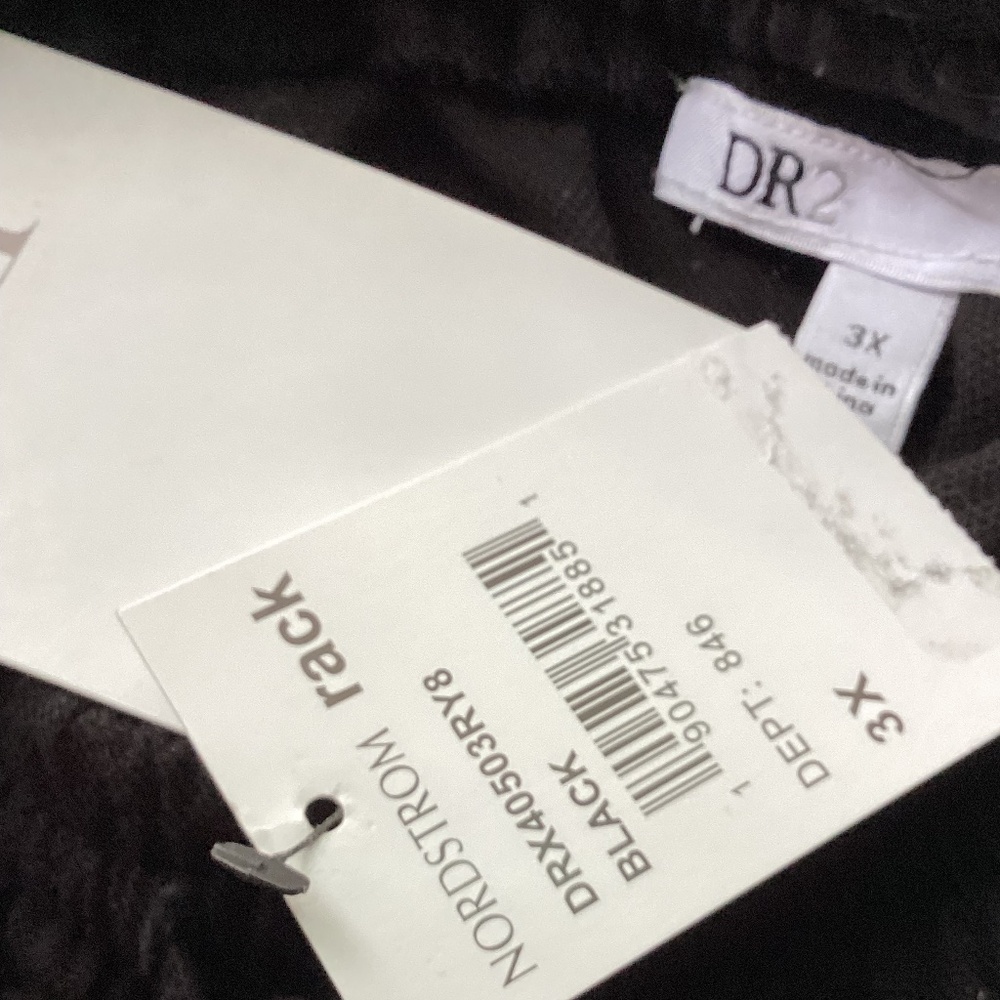 NWT DR2 DANIEL RAIN PLUS 3X BLACK RAYON ANKLE PANTS ELASTIC WAIST RELAXED FIT - Picture 10 of 11